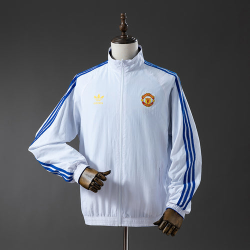M-U Reversible Jacket Windbreaker - White & Blue detail