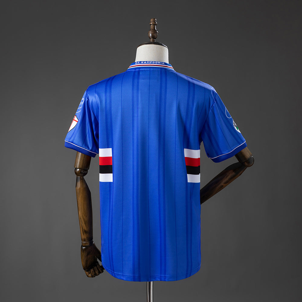 Sampdoria 00-01 Home Retro Jersey detail