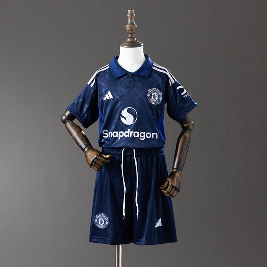 M-U 24-25 Away kids kit Jersey SZIE 16-28 detail