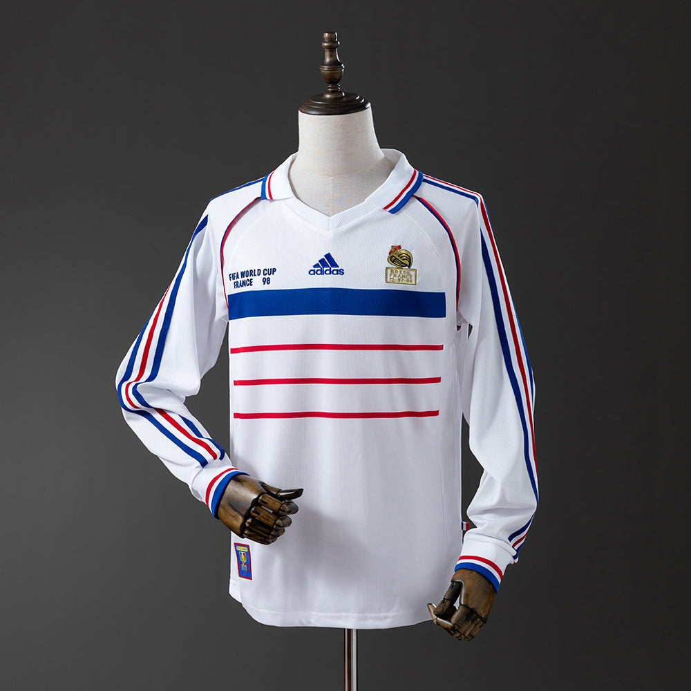 France 1998 Away Long Sleeve Retro Jersey detail