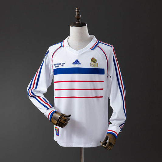 France 1998 Away Long Sleeve Retro Jersey detail