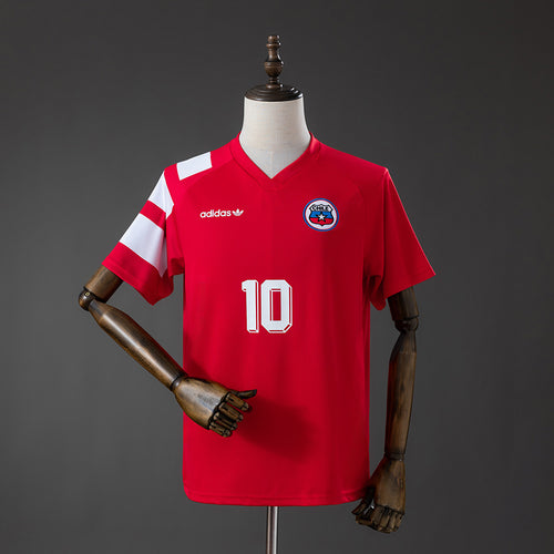 Chile 1994 Home #10 Retro Jersey detail