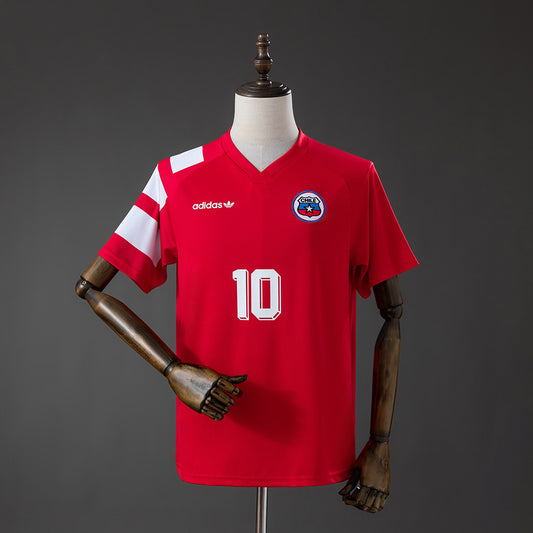 Chile 1994 Home #10 Retro Jersey detail