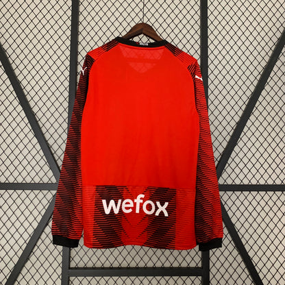 23-24 Long sleeve AC Milan home detail