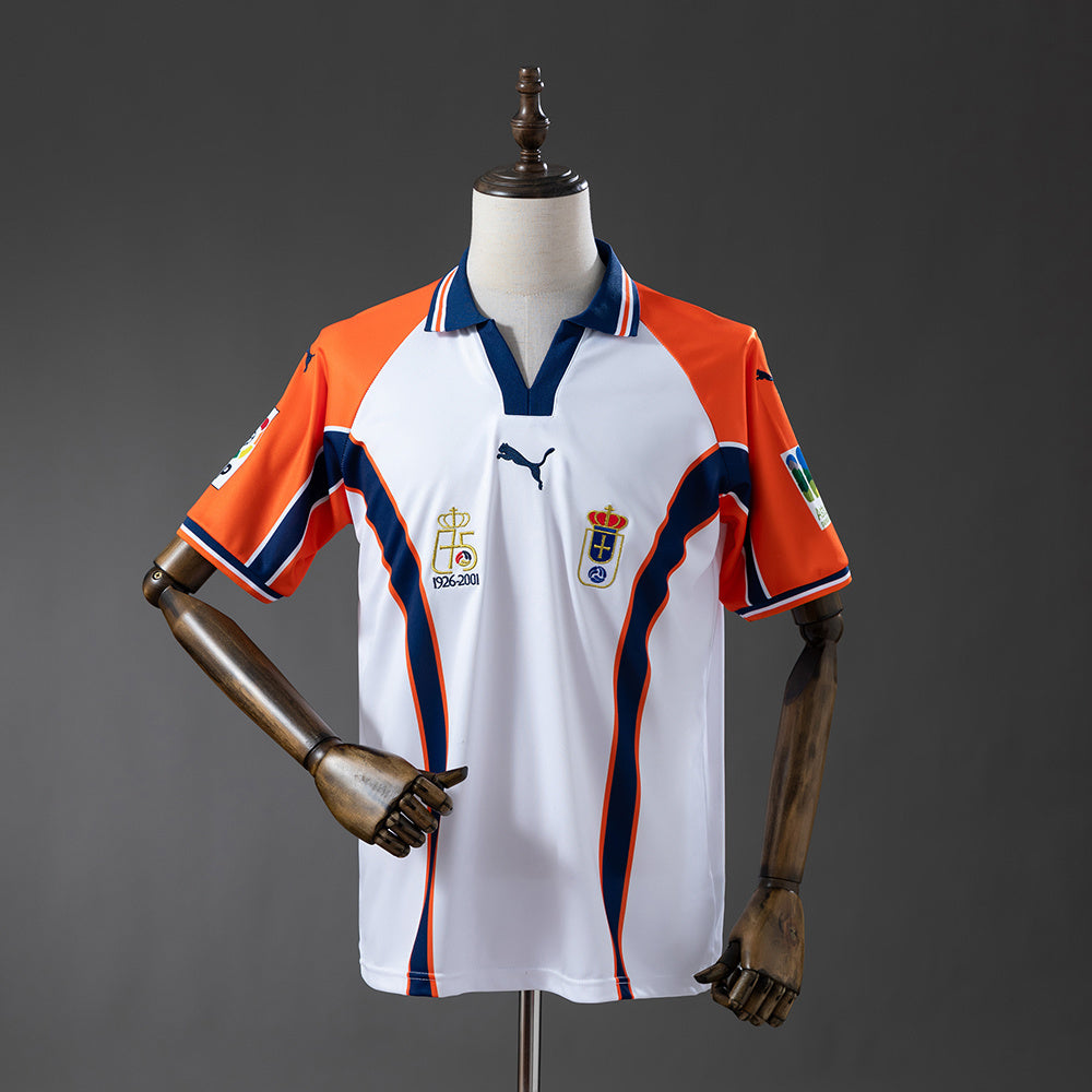 Real Oviedo 2001 Away Retro Jersey detail