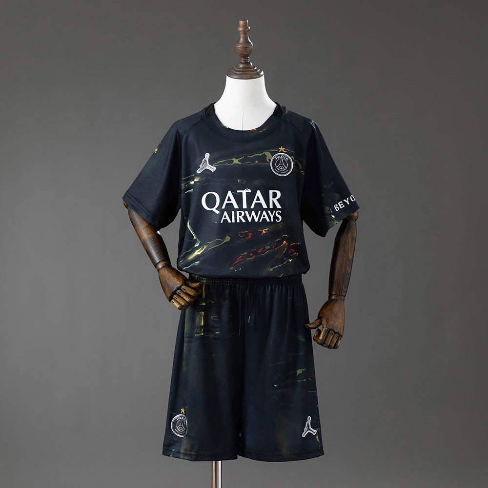 PSG 25-26 Night Edition Kids Kit Jersey detail