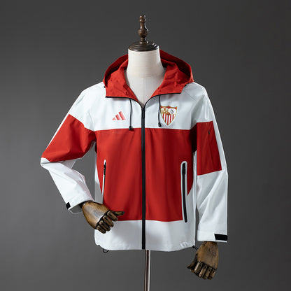 Seville Windbreaker - Red & White