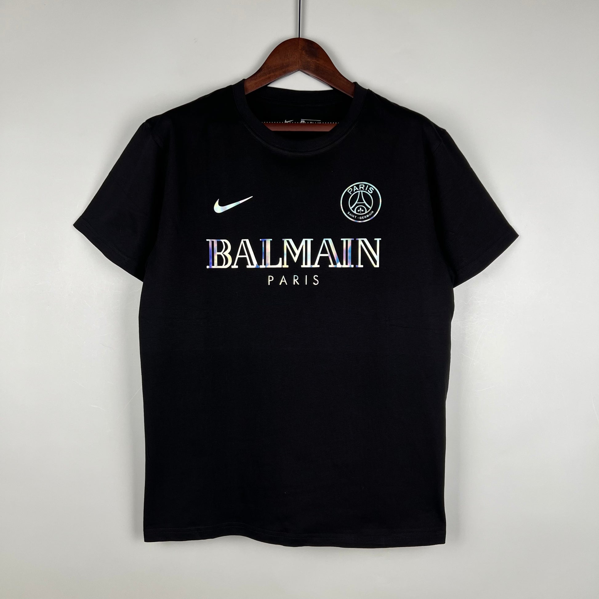 23-24 PSG Cotton T-Shirt Black detail