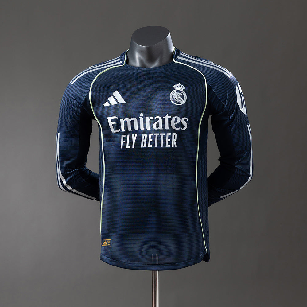 Real Madrid 25-26 Away Long Sleeve Player Version Jersey detail