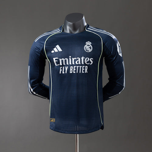 Real Madrid 25-26 Away Long Sleeve Player Version Jersey detail