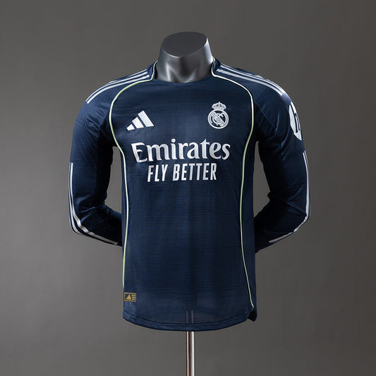 Real Madrid 25-26 Away Long Sleeve Player Version Jersey detail