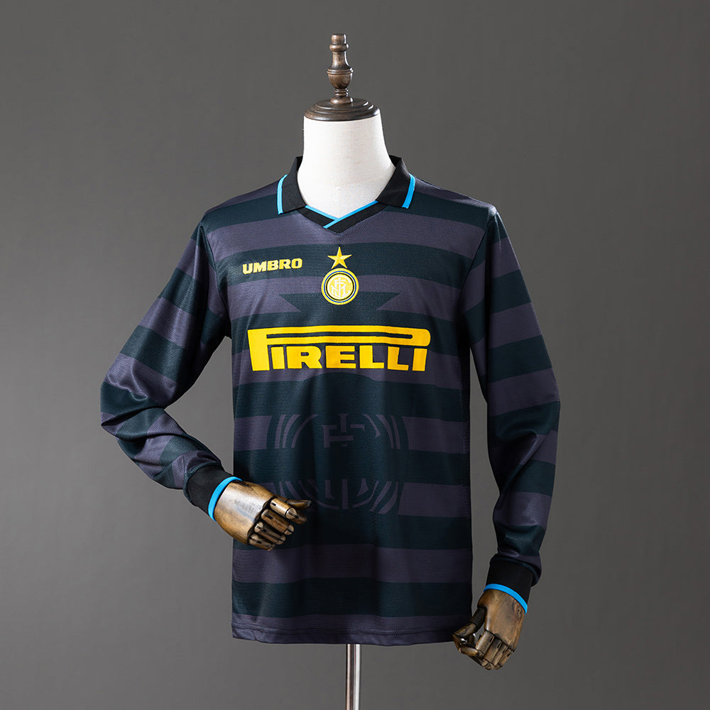 Inter Milan 97-98 Third Away Long Sleeve Retro Jersey detail