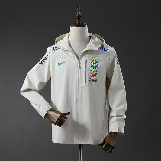 Brazil Windproof Jacket-Off White detail