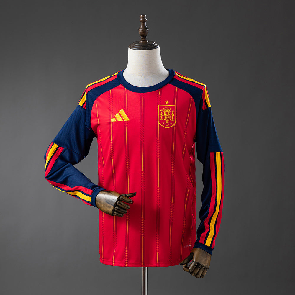 Spain 2026 Home Long-Sleeve Jersey detail