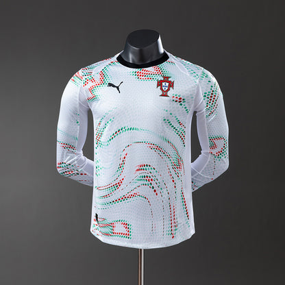 2025 Player Long Sleeve Portugal Away Jersey detail