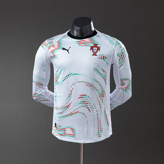 2025 Player Long Sleeve Portugal Away Jersey detail