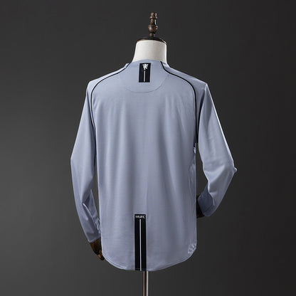 M-U 2007 Goalkeeper Grey Long Sleeve Retro Jersey