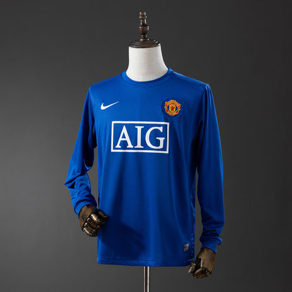 M-U 2008-09 Second Away Long Sleeve Retro Jersey detail