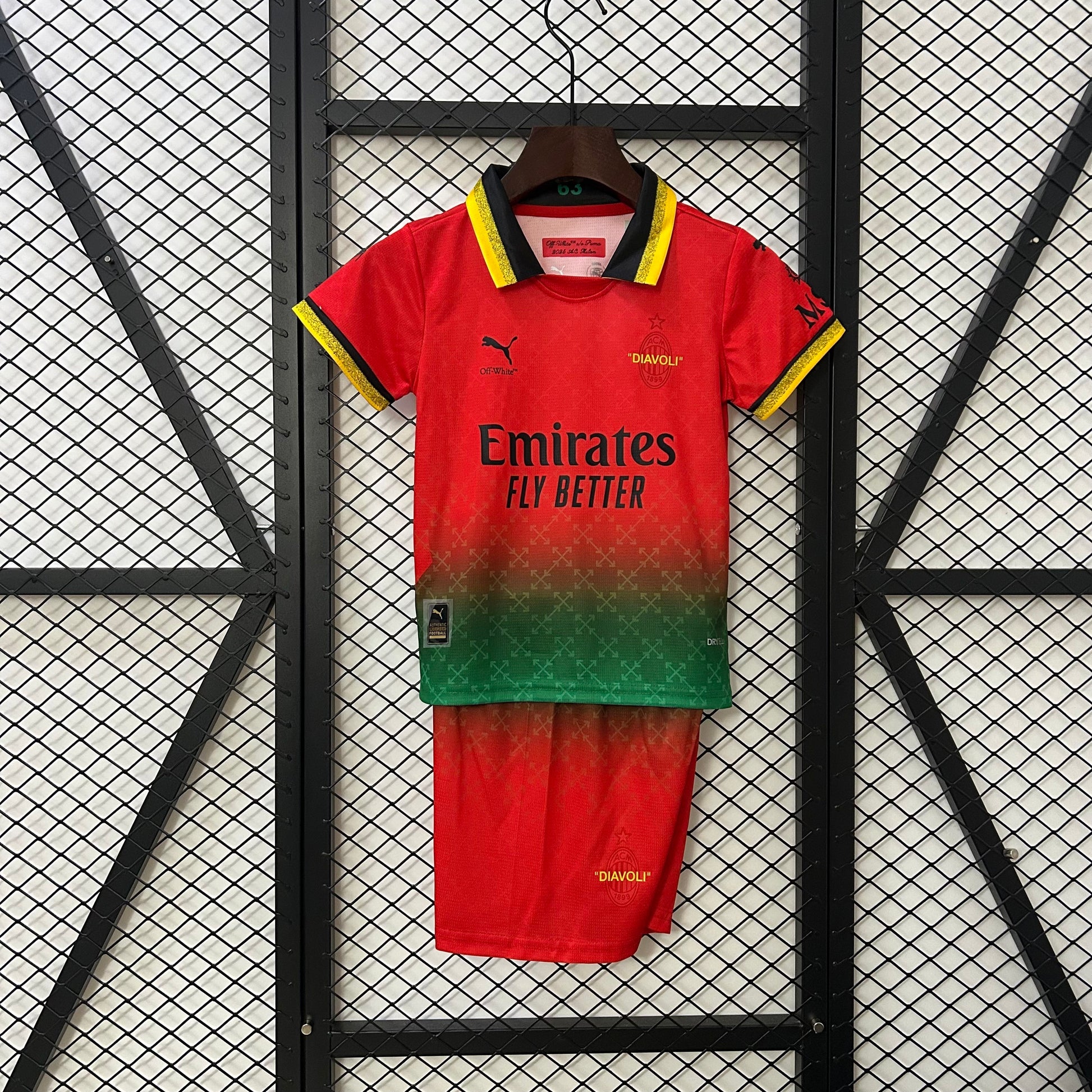 25-26 kids AC Milan Co-Branded Edition Jersey 16-28 detail