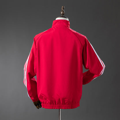 M-U Reversible Anthem Jacket Windbreaker - Black-Red