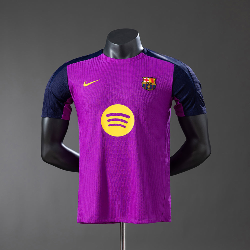 Barcelona 25-26 Pre-match training Player Version-Purple Jersey detail