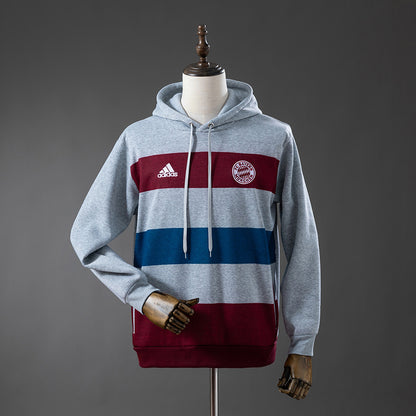 Bayern Munich 14-15 Hooded Sweatshirt - Grey