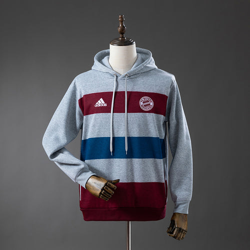Bayern Munich 14-15 Hooded Sweatshirt - Grey
