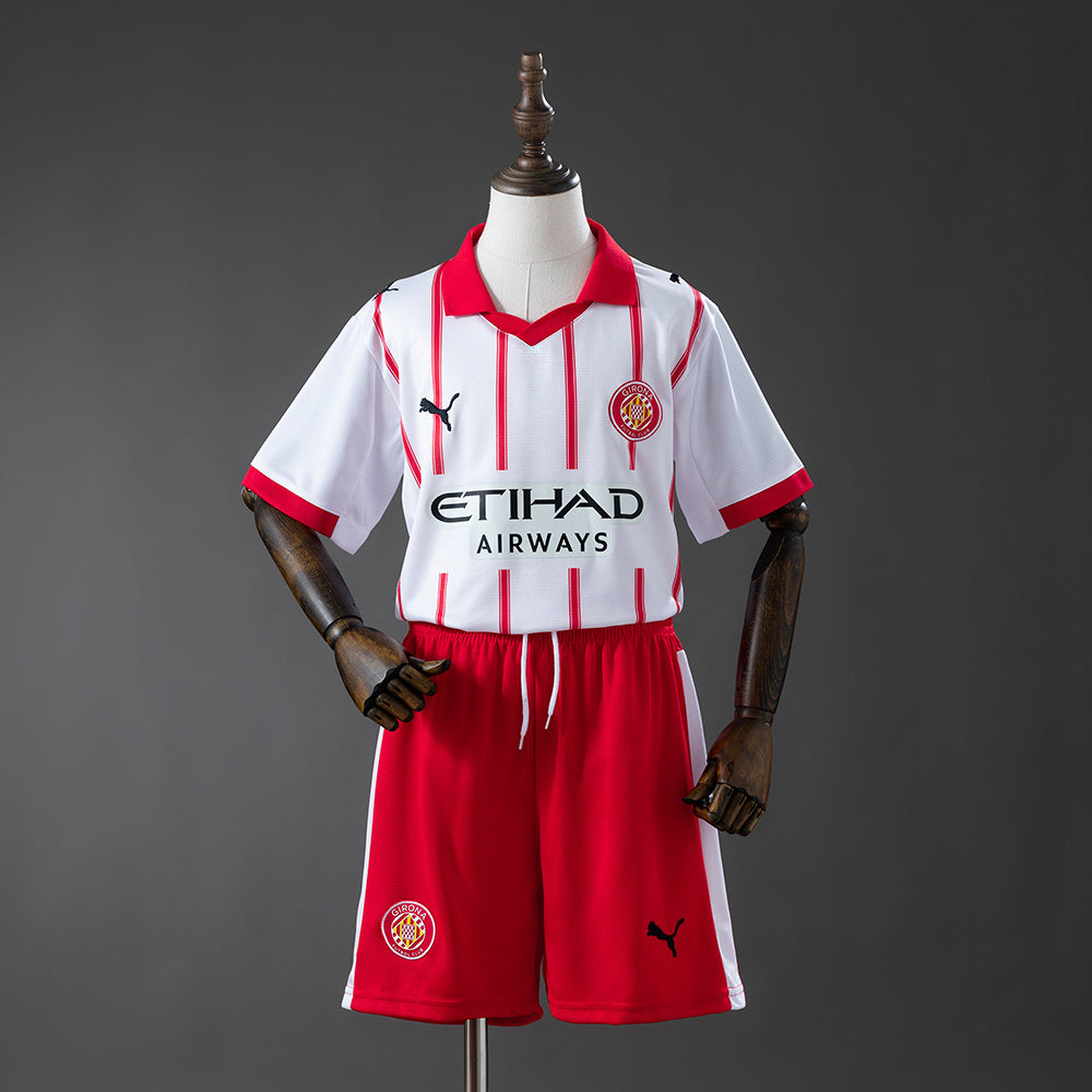 Girona 25-26 Home kids kit Jersey detail