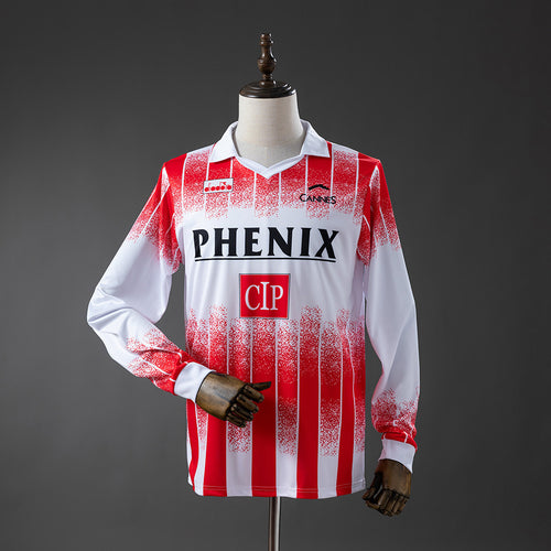 AS Cannes 91-92 Home Long-Sleeve Retro Jersey detail