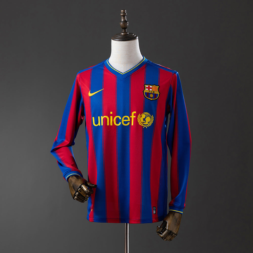 Barcelona 09-10 Home Long Sleeve Retro Jersey detail