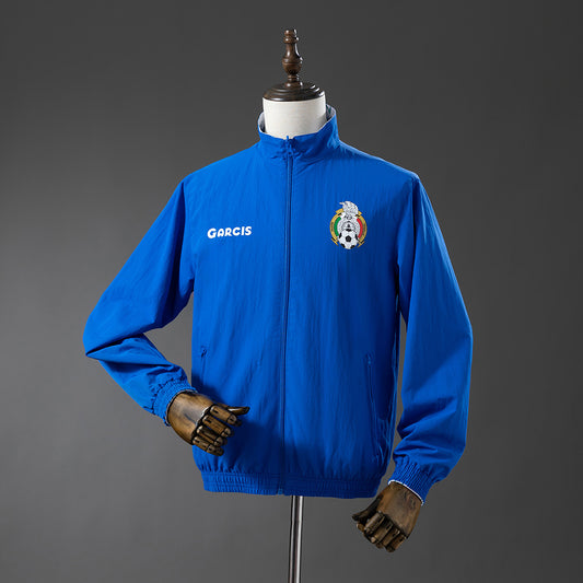 Mexico Reversible Jacket Windbreaker - White & Blue detail