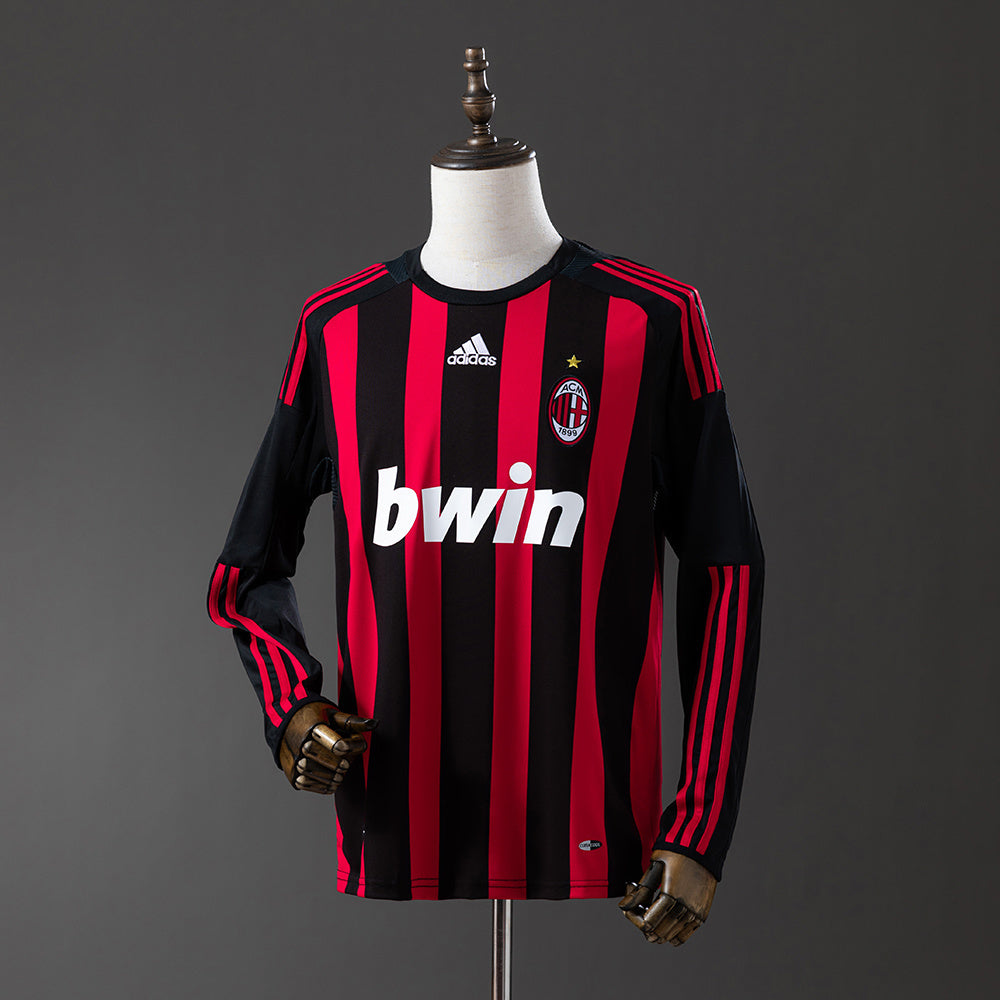 Retro long sleeve AC Milan 08-09 Home detail