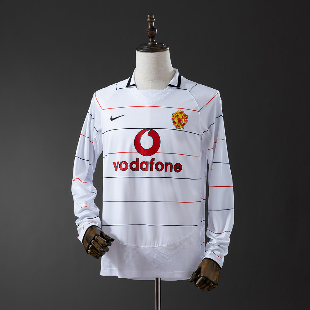 M-U 2003-05 Away Long Sleeve Retro Jersey detail