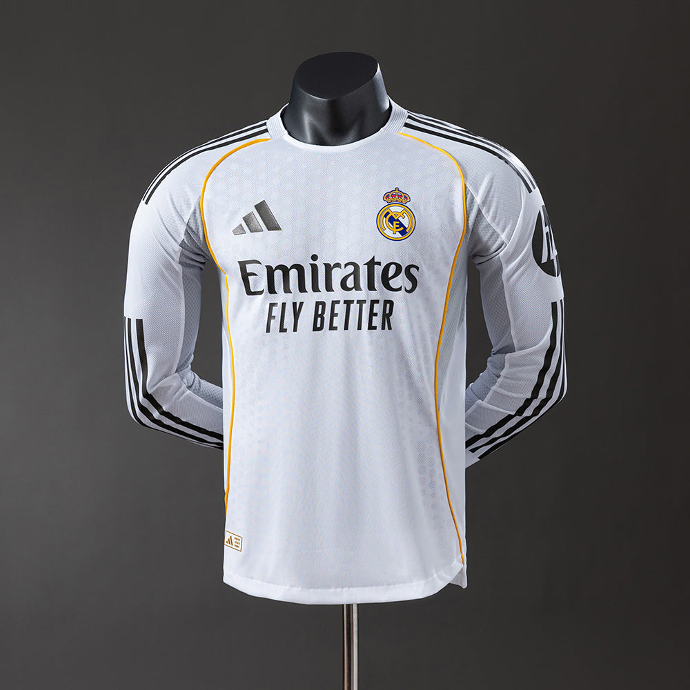 Real Madrid 25-26 Home Long Sleeve Player Version Jersey detail