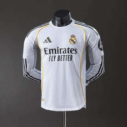 Real Madrid 25-26 Home Long Sleeve Player Version Jersey detail