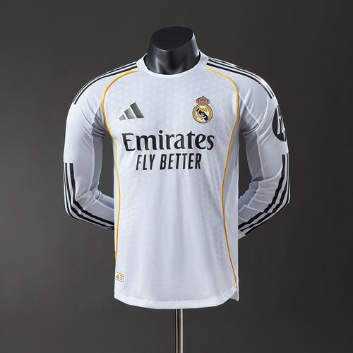 Real Madrid 25-26 Home Long Sleeve Player Version Jersey detail