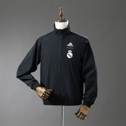 Real Madrid Reversible Jacket Windbreaker - Black&Black Dragon detail