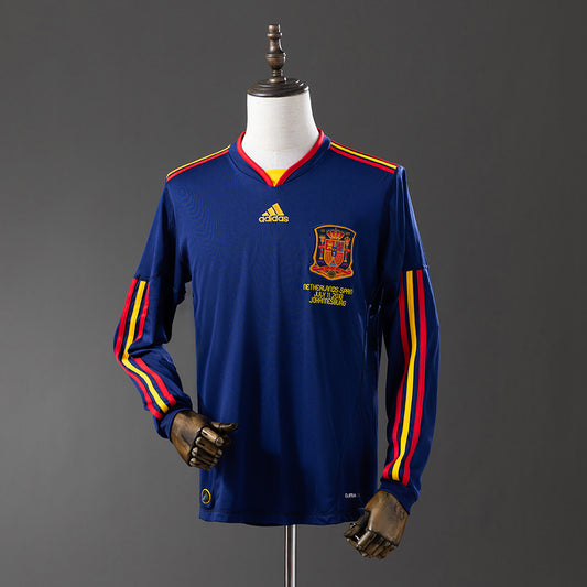 Retro long sleeve Spain 2010 away detail