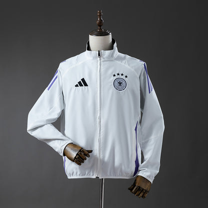 German Reversible Jacket Windbreaker - White & Black detail