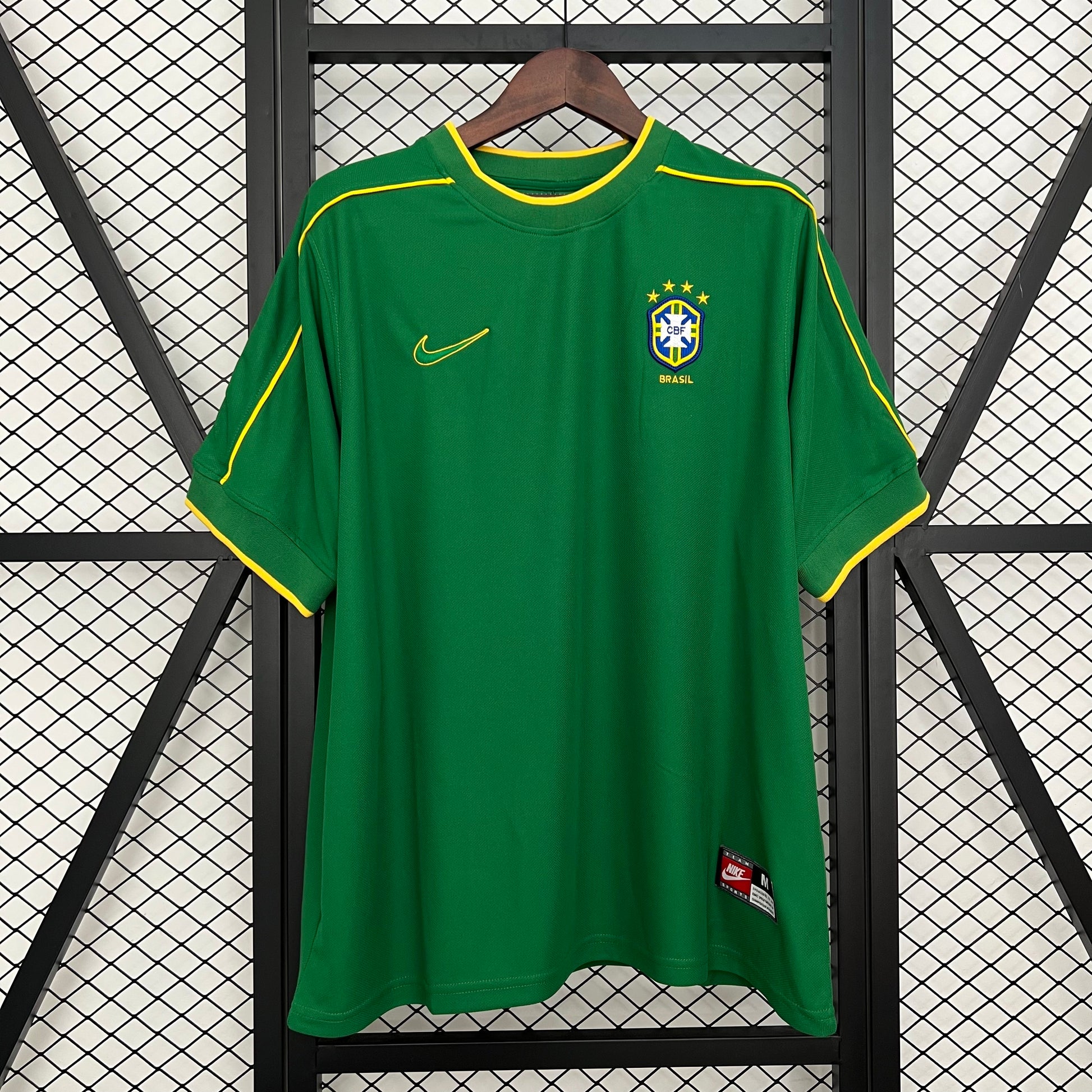 Retro Brazil 1998 Goalkeeper Green detail