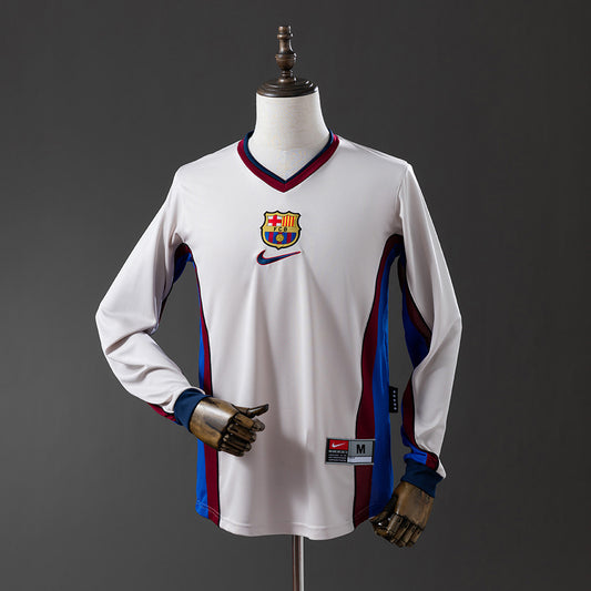 Barcelona 98-99 Away Long Sleeve Retro Jersey detail