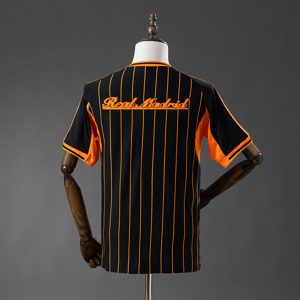 Real Madrid 25-26 Baseball - Black and Orange Striped Jersey