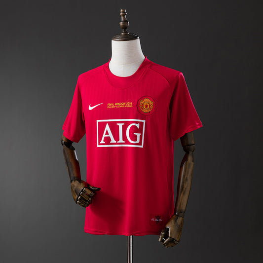 Retro 07-08 M-U Champions League version home detail