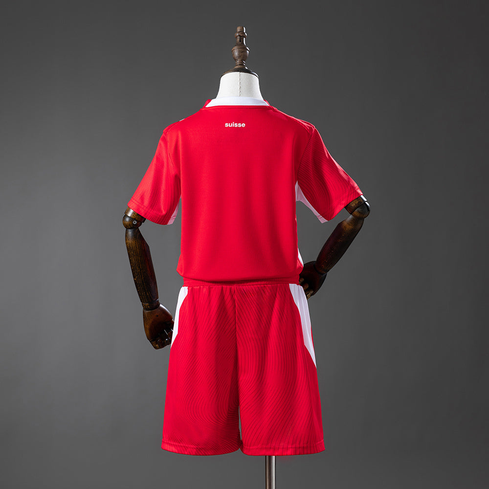 Switzerland 2026 Home Kids Kit Jersey detail