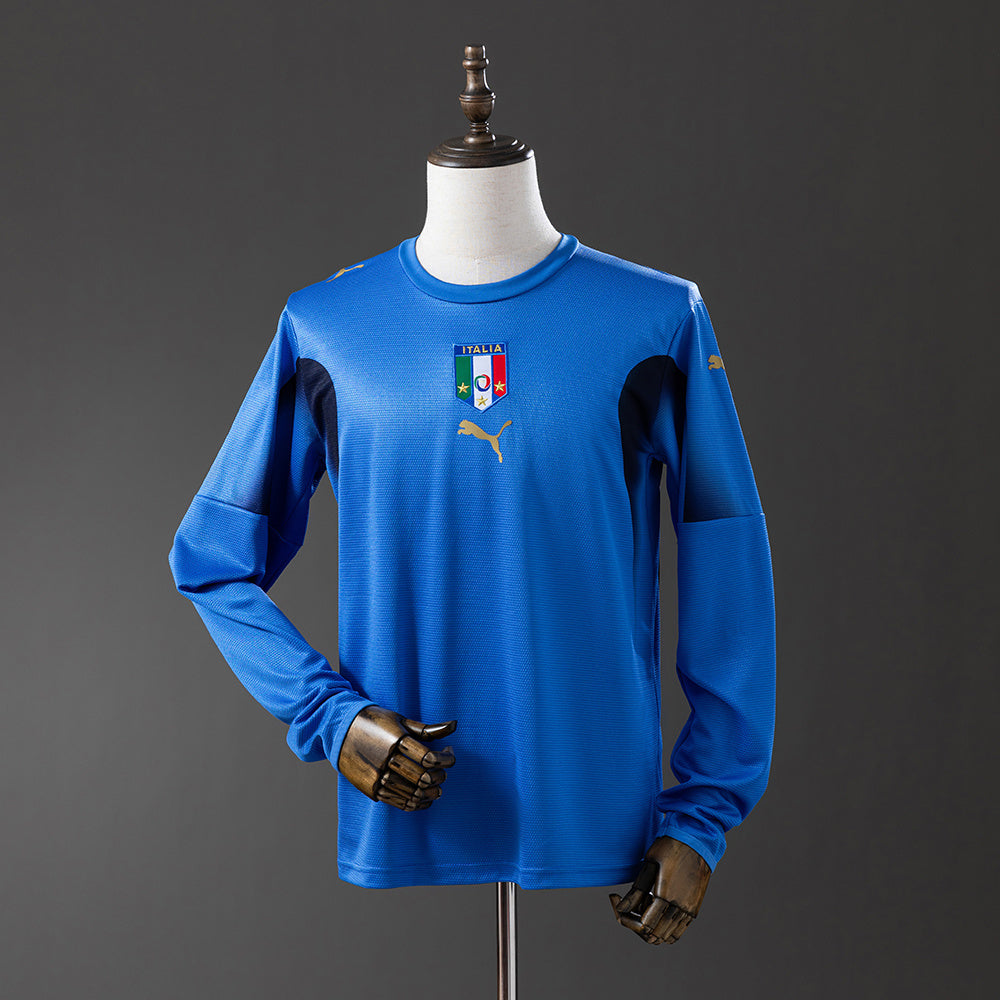 Italy 2006 Home Long Sleeve Retro Jersey detail
