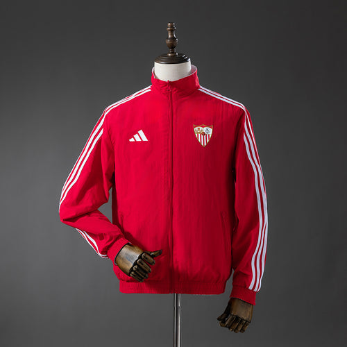 Sevilla Reversible Jacket Windbreaker - Red & White detail