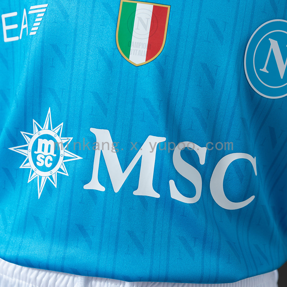 Napoli 27-26 Home kids kit Jersey detail