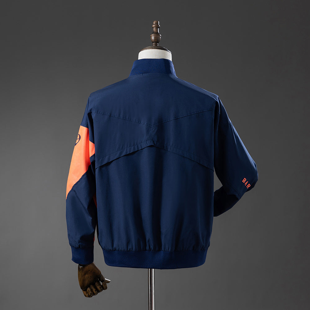 Barcelona Windbreaker - Navy Blue & Orange