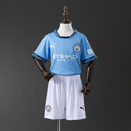 Manchester City 24-25 Home kids kit Jersey SZIE 16-28 detail