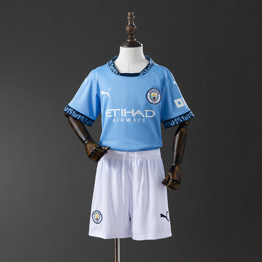 Manchester City 24-25 Home kids kit Jersey SZIE 16-28 detail